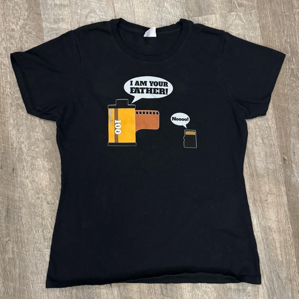 Photography Humor Black Shirt Sz L